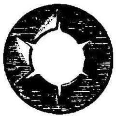 Value Collection - M14x2.00 Screw, 25mm OD, Spring Steel Push Nut - Black Phosphate - Exact Industrial Supply