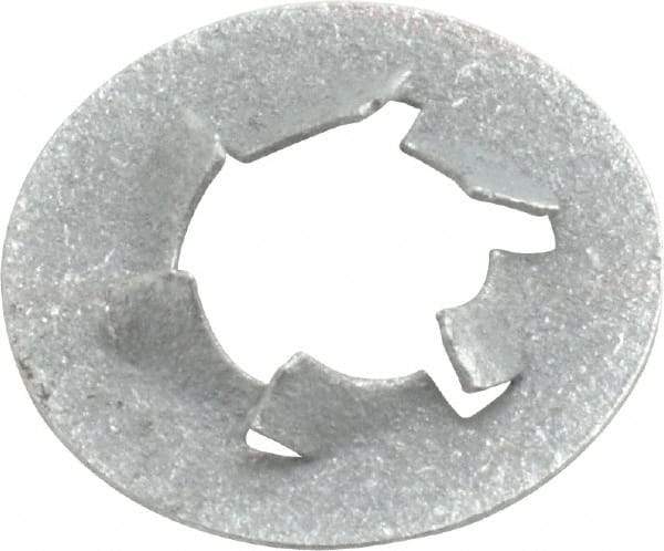 Value Collection - 3/8" Screw, 25/32" OD, Spring Steel Push Nut - Zinc-Plated - Exact Industrial Supply