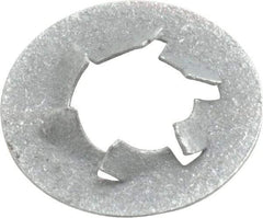 Value Collection - 3/8" Screw, 25/32" OD, Spring Steel Push Nut - Zinc-Plated - Exact Industrial Supply