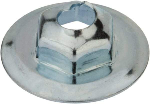 Value Collection - #12-24, 3/4" OD, 3/8" Width Across Flats Washer Lock Nut - Zinc-Plated Spring Steel, For Use with Threaded Fasteners - Exact Industrial Supply
