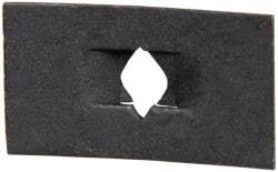 Value Collection - #8 to 32 Screw Size, 1/2" Long x 7/8" Wide, Rectangular Speed Nut - Spring Steel, Black Phosphate Finish, For Threaded Fasteners - Exact Industrial Supply