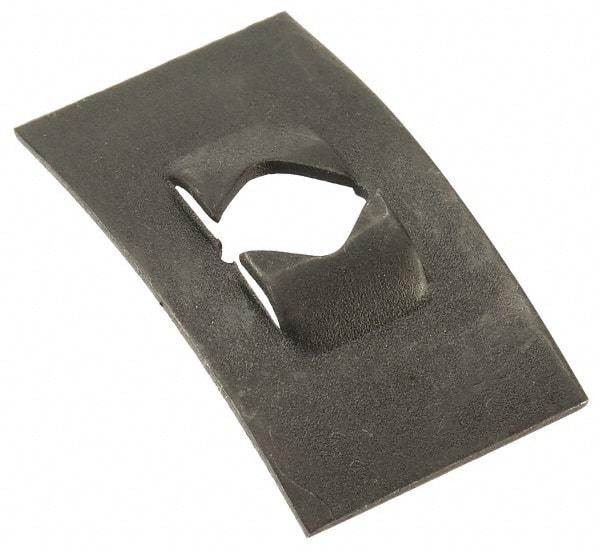 Value Collection - 1/4-20 Screw Size, 9/16" Long x 1" Wide, Rectangular Speed Nut - Spring Steel, Black Phosphate Finish, For Threaded Fasteners - Exact Industrial Supply