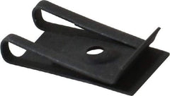 Au-Ve-Co Products - #8 Screw, 0.025 to 0.15" Thick, Spring Steel Standard U Nut - 5/8" Center Edge, Black Phosphate Finish - Exact Industrial Supply
