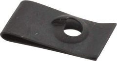 Value Collection - #10 Screw, 0.015 to 0.06" Thick, Spring Steel Extruded Tapped Hole U Nut - 15/32" Center Edge, Black Phosphate Finish - Exact Industrial Supply