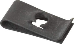 Au-Ve-Co Products - 1/4-20 Screw, 0.064 to 1/8" Thick, Spring Steel Standard U Nut - 9/16" Center Edge, Black Phosphate Finish - Exact Industrial Supply