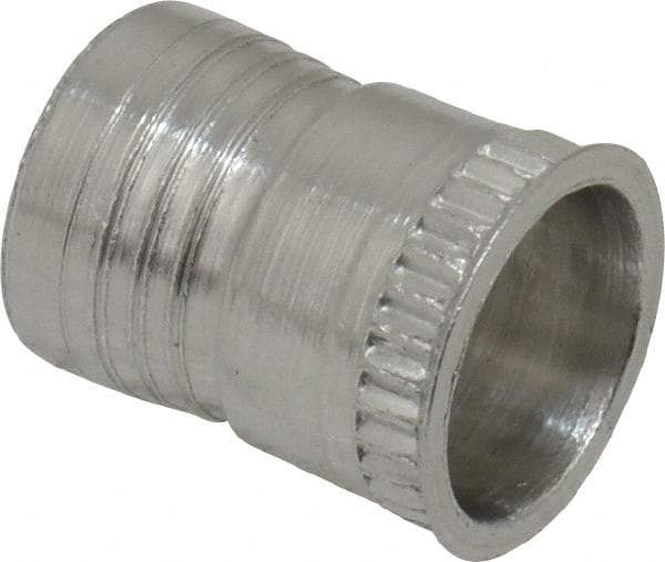 Marson - #10-32, 3/8" OAL, Thread-Sert Threaded Insert - 0.281" Hole Diam, 0.314" Head Diam, Aluminum - Exact Industrial Supply