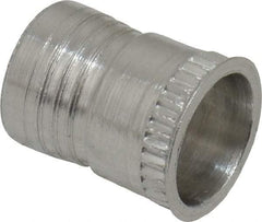 Marson - #10-32, 3/8" OAL, Thread-Sert Threaded Insert - 0.281" Hole Diam, 0.314" Head Diam, Aluminum - Exact Industrial Supply