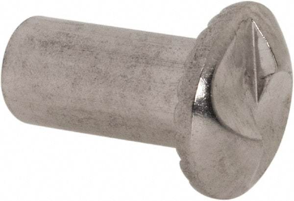 Value Collection - #10-24 Thread Screw & Barrel, Truss Head, One Way Drive, Stainless Steel Sex Bolt & Binding Post - 1/2" Length Under Head, 1/2" Long Barrel, Grade 18-8 - Exact Industrial Supply