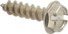 Value Collection - #10 Hex Washer Head Slotted Sheet Metal Screw - Stainless Steel, 3/4" Length Under Head, Grade 18-8 - Exact Industrial Supply