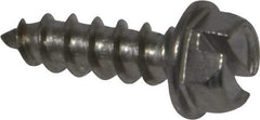 Value Collection - #12 Hex Washer Head Slotted Sheet Metal Screw - Stainless Steel, 3/4" Length Under Head, Grade 18-8 - Exact Industrial Supply
