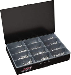 Value Collection - 1,000 Piece, 1/8 to 3/16" Hole Diam, Dome Head, Aluminum Blind Rivet Assortment - 1/8 to 5/8" Length, Aluminum Mandrel - Exact Industrial Supply