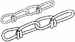 Campbell - 0.08" Diam Steel Double Loop Chain - Exact Industrial Supply