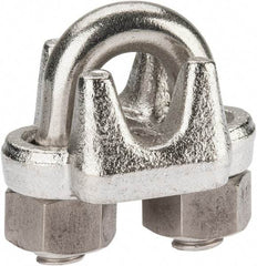 Campbell - 3/8" Wire Rope U-Bolt Clip - 316 Stainless Steel - Exact Industrial Supply