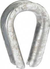 Campbell - 5/8" Wire Rope Thimble Clip - Steel, Heavy-Galvanized - Exact Industrial Supply