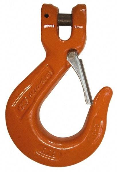 CM - 3/4 Inch Chain Diameter, Grade 80 Clevis Hook - 28,300 Lbs. Load Capacity, 13/16 Inch Inside Diameter, 2-1/2 Inch Hook Throat, 1-3/4 Inch Hook Width - Exact Industrial Supply