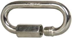 Campbell - Zinc Plated Carbon Steel Quick Link - 1/4" Diameter, 880 Lb Load Limit - Exact Industrial Supply