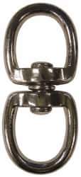 Value Collection - 3-3/8" Long Oval Deluxe Swivel Eye Bolt Snap - Zinc Alloy with 5/16" Snap Opening - Exact Industrial Supply