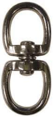 Value Collection - 3-3/8" Long Oval Deluxe Swivel Eye Bolt Snap - Zinc Alloy with 5/16" Snap Opening - Exact Industrial Supply