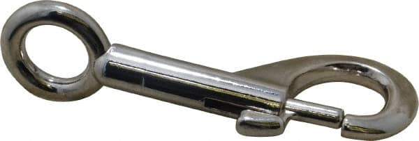 Value Collection - 3-5/16" Long Oval Fixed Eye Bolt Snap - Zinc Alloy with 3/8" Snap Opening - Exact Industrial Supply