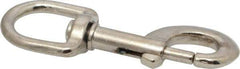 Value Collection - 3-9/16" Long Oval Swivel Eye Bolt Snap - Zinc Alloy with 5/16" Snap Opening - Exact Industrial Supply