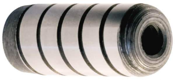 Unbrako - M20, 60mm OAL, Knurled Cup Point Set Screw - Grade 45H Alloy Steel, 10mm Key - Exact Industrial Supply