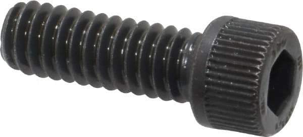 Unbrako - 1/4-20 UNC Hex Socket Drive, Socket Cap Screw - Alloy Steel, Black Oxide Finish, 3/4" Length Under Head - Exact Industrial Supply