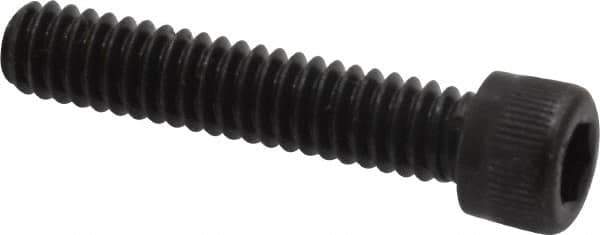 Unbrako - 1/4-20 UNC Hex Socket Drive, Socket Cap Screw - Alloy Steel, Black Oxide Finish, 1-1/4" Length Under Head - Exact Industrial Supply