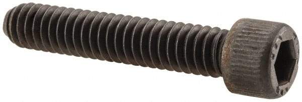 Unbrako - 1/4-20 UNC Hex Socket Drive, Socket Cap Screw - Alloy Steel, Black Oxide Finish, 1-3/8" Length Under Head - Exact Industrial Supply