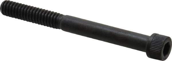 Unbrako - 1/4-20 UNC Hex Socket Drive, Socket Cap Screw - Alloy Steel, Black Oxide Finish, 2-1/2" Length Under Head - Exact Industrial Supply