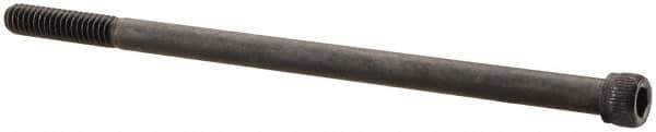 Unbrako - 1/4-20 UNC Hex Socket Drive, Socket Cap Screw - Alloy Steel, Black Oxide Finish, 5" Length Under Head - Exact Industrial Supply