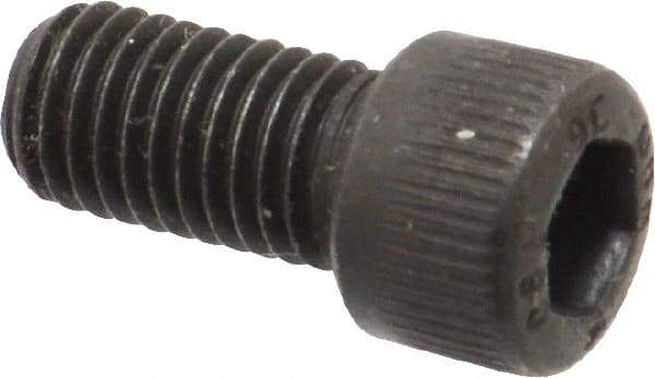 Unbrako - 1/4-28 UNF Hex Socket Drive, Socket Cap Screw - Alloy Steel, Black Oxide Finish, 1/2" Length Under Head - Exact Industrial Supply