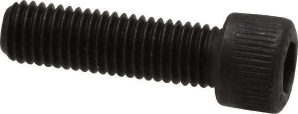 Unbrako - 1/4-28 UNF Hex Socket Drive, Socket Cap Screw - Alloy Steel, Black Oxide Finish, 7/8" Length Under Head - Exact Industrial Supply