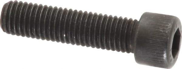 Unbrako - 1/4-28 UNF Hex Socket Drive, Socket Cap Screw - Alloy Steel, Black Oxide Finish, 1" Length Under Head - Exact Industrial Supply