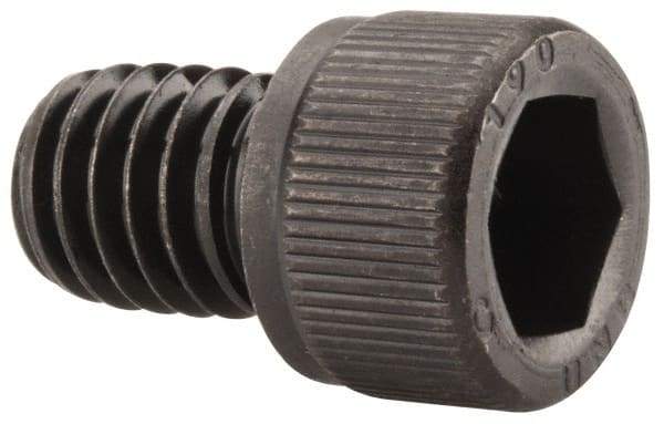 Unbrako - 3/8-16 UNC Hex Socket Drive, Socket Cap Screw - Alloy Steel, Black Oxide Finish, 1/2" Length Under Head - Exact Industrial Supply