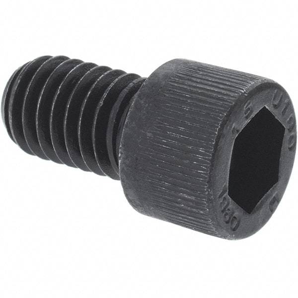 Unbrako - M10x1.50 Metric Coarse Hex Socket Drive, Socket Cap Screw - Grade 12.9 Alloy Steel, Black Oxide Finish, 120mm Length Under Head - Exact Industrial Supply