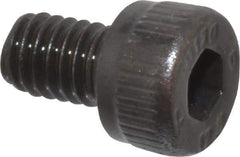 Unbrako - M4x0.70 Metric Coarse Hex Socket Drive, Socket Cap Screw - Grade 12.9 Alloy Steel, Black Oxide Finish, 6mm Length Under Head - Exact Industrial Supply