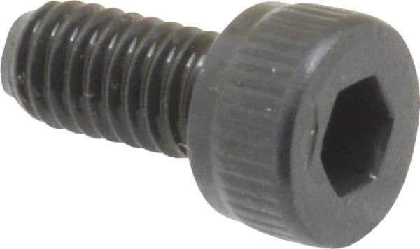 Unbrako - M4x0.70 Metric Coarse Hex Socket Drive, Socket Cap Screw - Grade 12.9 Alloy Steel, Black Oxide Finish, 8mm Length Under Head - Exact Industrial Supply