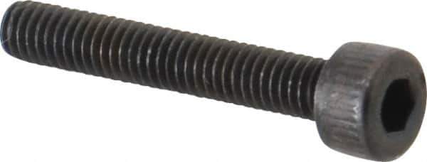 Unbrako - M4x0.70 Metric Coarse Hex Socket Drive, Socket Cap Screw - Grade 12.9 Alloy Steel, Black Oxide Finish, 25mm Length Under Head - Exact Industrial Supply