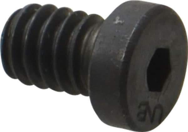 Unbrako - 1/4-20 UNC Hex Socket Drive, Low Socket Cap Screw - Alloy Steel, Black Oxide Finish, 3/8" Length Under Head - Exact Industrial Supply