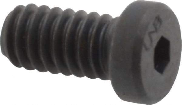 Unbrako - 1/4-20 UNC Hex Socket Drive, Low Socket Cap Screw - Alloy Steel, Black Oxide Finish, 1/2" Length Under Head - Exact Industrial Supply