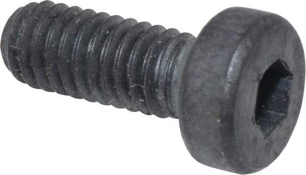 Unbrako - M4x0.70 Metric Coarse Hex Socket Drive, Low Socket Cap Screw - Grade 10.9 Alloy Steel, Black Oxide Finish, 10mm Length Under Head - Exact Industrial Supply