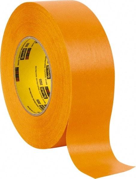 3M - 2" Wide x 60 Yd Long Orange Paper Masking Tape - Series 2525, 9.5 mil Thick, 49 In/Lb Tensile Strength - Exact Industrial Supply