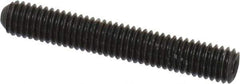 Unbrako - #10-32 UNF, 1-1/4" OAL, Cup Point Set Screw - Grade 8 Alloy Steel, 3/32" Key - Exact Industrial Supply