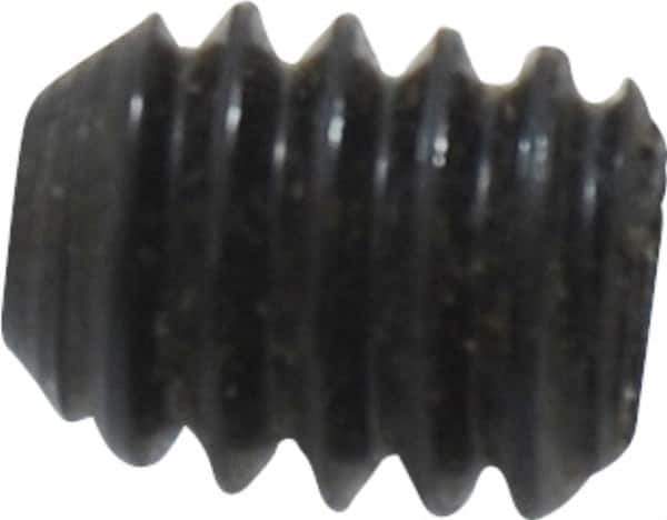 Unbrako - 1/4-20 UNC, 5/16" OAL, Cup Point Set Screw - Grade 8 Alloy Steel, 1/8" Key - Exact Industrial Supply