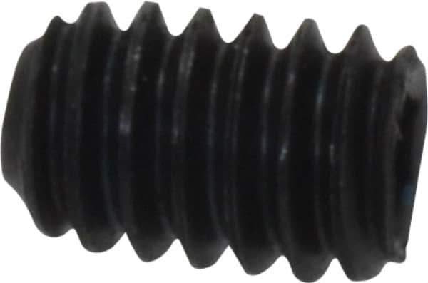 Unbrako - 1/4-20 UNC, 3/8" OAL, Cup Point Set Screw - Grade 8 Alloy Steel, 1/8" Key - Exact Industrial Supply