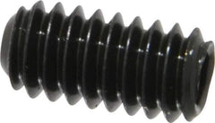 Unbrako - 1/4-20 UNC, 1/2" OAL, Cup Point Set Screw - Grade 8 Alloy Steel, 1/8" Key - Exact Industrial Supply