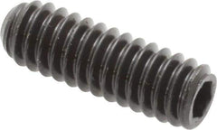 Unbrako - 1/4-20 UNC, 3/4" OAL, Cup Point Set Screw - Grade 8 Alloy Steel, 1/8" Key - Exact Industrial Supply