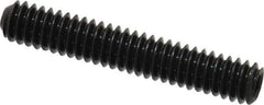 Unbrako - 1/4-20 UNC, 1-1/2" OAL, Cup Point Set Screw - Grade 8 Alloy Steel, 1/8" Key - Exact Industrial Supply