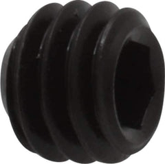 Unbrako - 5/16-18 UNC, 1/4" OAL, Cup Point Set Screw - Grade 8 Alloy Steel, 3/32" Key - Exact Industrial Supply