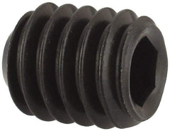 Unbrako - 5/16-18 UNC, 3/8" OAL, Cup Point Set Screw - Grade 8 Alloy Steel, 3/32" Key - Exact Industrial Supply